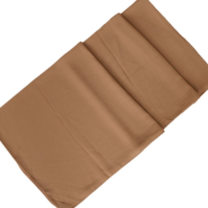 LMVERNA Lightweight Chiffon Scarf Solid Color Thick Chiffon Hijab Long Shawl Wrap Scarves (Nude) - Image 3